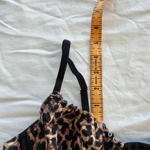 Anthropologie Giselle Lace Bustier Leopard Print Corset Top Sz S - Picture 7 of 9